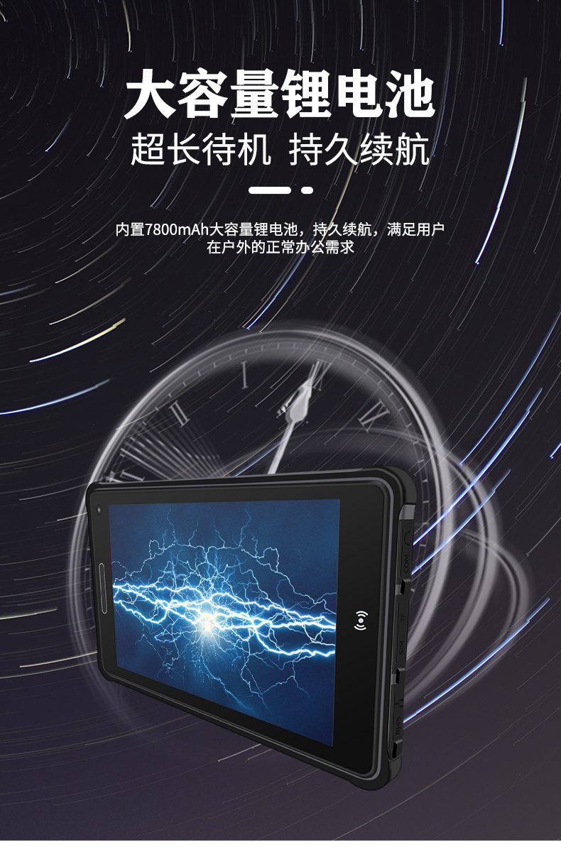 W88辰想八寸windows工业三防平板电脑,Z8350四核性能工业电脑